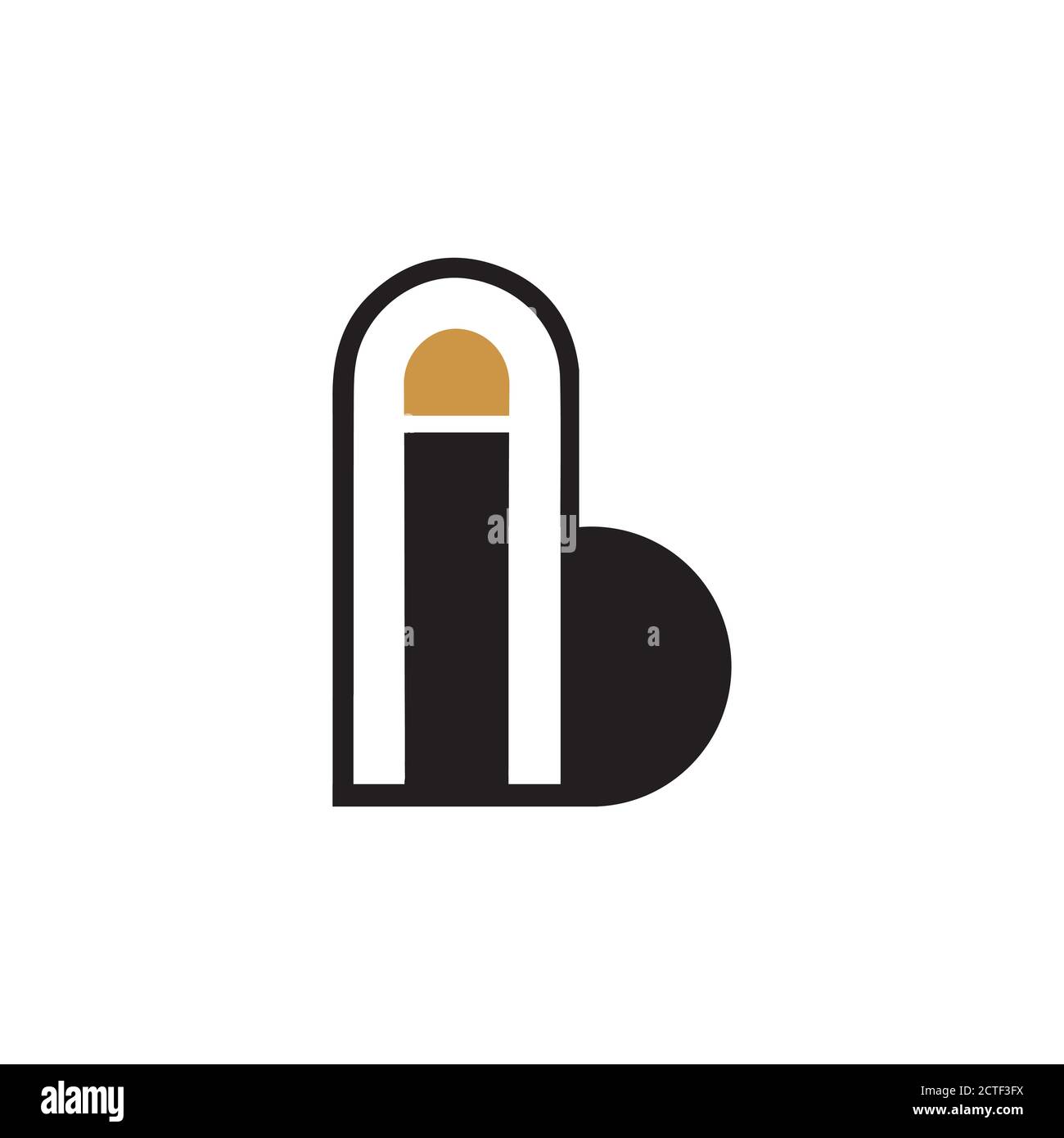 Lettera iniziale logo ib o modello di disegno vettoriale bi logo Illustrazione Vettoriale