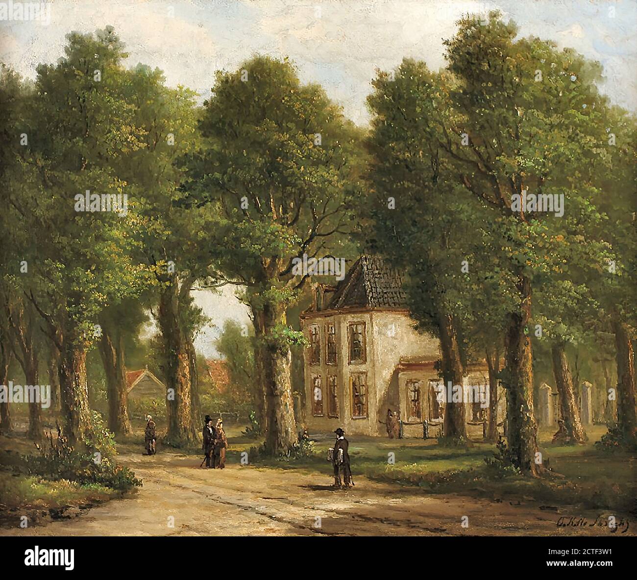 Jongh. Oene Romkes De - Het Witte Huis te 's-Gravenhage - Scuola Olandese - 19 ° secolo Foto Stock