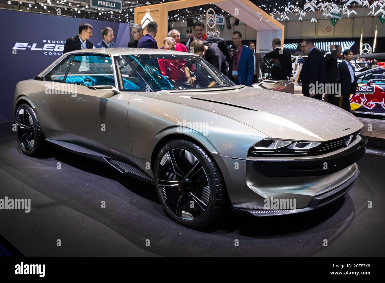 Peugeot e-Legend concept car indipendente retrò all'89° Salone Internazionale dell'automobile di Ginevra. Ginevra, Svizzera - 5 marzo 2019. Foto Stock