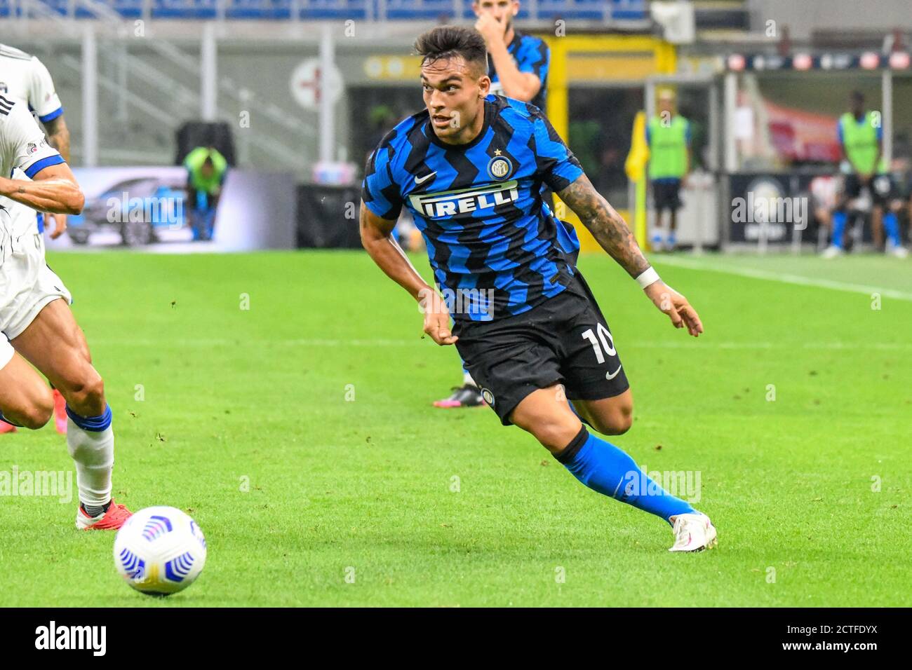 Lautaro Martinez (Inter) durante FC Internazionale vs Pisa, Calcio Test Match, Milano, Italia, 19 Set 2020 Foto Stock
