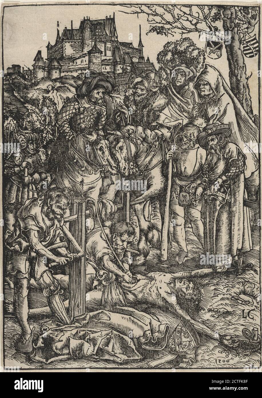 Il martirio di San Erasmo, immagine fissa, stampe, 1506, Cranach, Lucas, 1472-1553 Foto Stock