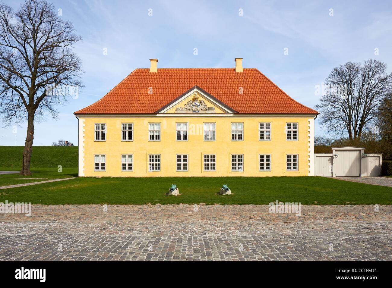 Kommandantgården (Comandante casa), costruito 1725 da Elias David Haüsser/Mathis Wulff; Kastellet, Copenhagen, Danimarca Foto Stock