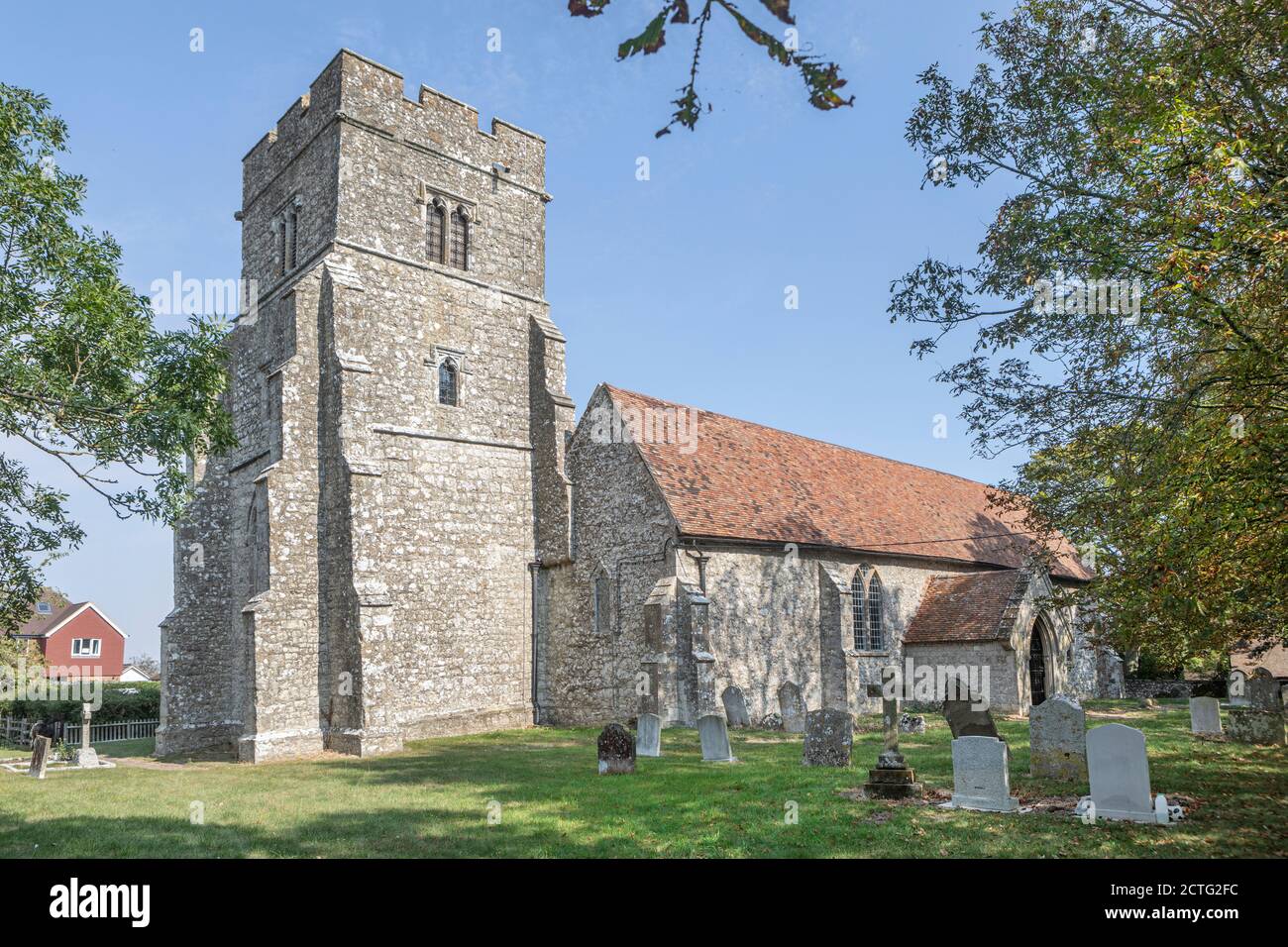 St Peter & St Paul's Church, Newchurch, Kent, Regno Unito. Foto Stock
