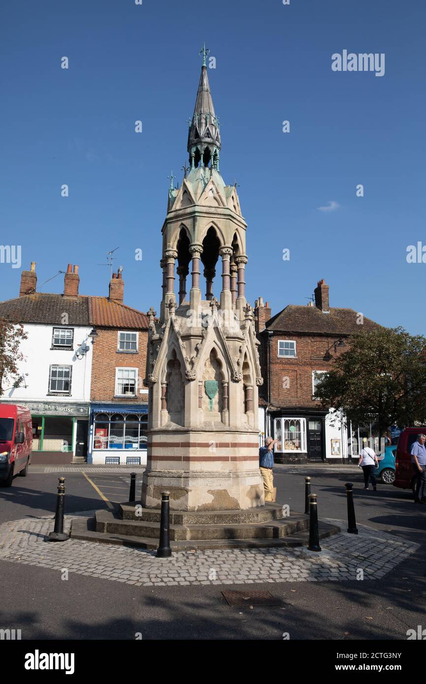 Stanhope Memorial a Horncastle, Lincolnshire in una giornata di sole Foto Stock