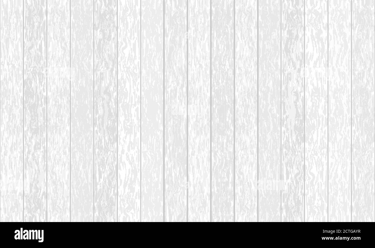 Sfondo vettoriale in legno bianco. Texture in legno grigio chiaro minima per posa piatta, striscioni, rpesentazioni Illustrazione Vettoriale