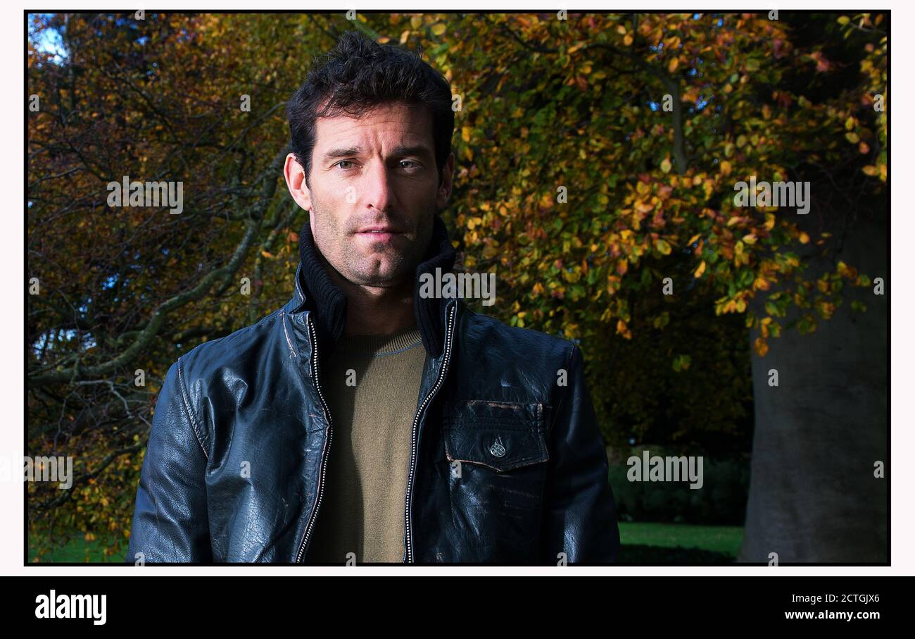 EX FORMULA 1 PILOTA RED BULL MARCHIO WEBBER ALLA SUA HERTFORDSHIRE HOME. PHOTO CREDIT : © MARK PAIN / ALAMY STOCK IMAGE Foto Stock