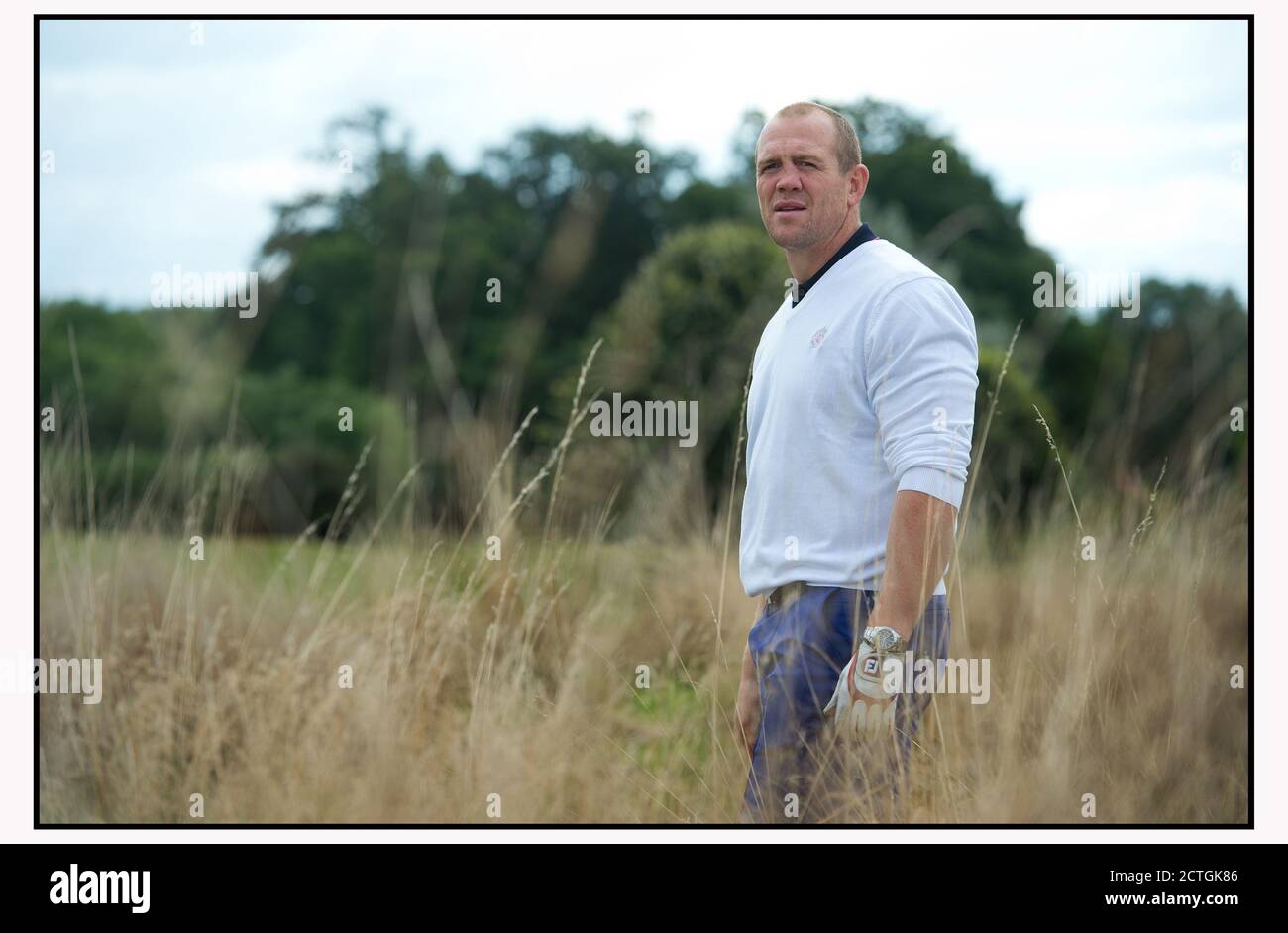 GLOUCESTER PLAYER-COACH E EX ENGLAND RUGBY PLAYER MIKE TINDALL GIOCANDO A GOLF AL BUCKINGHAMSHIRE. IMMAGINE DI CREDITO : © MARK PAIN / ALAMY Foto Stock