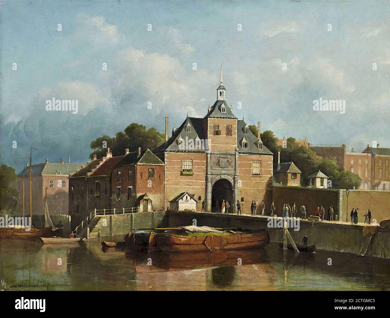 Weissenbruch Jan - Ansicht eines Stadttores - Scuola Olandese - 19 ° secolo Foto Stock