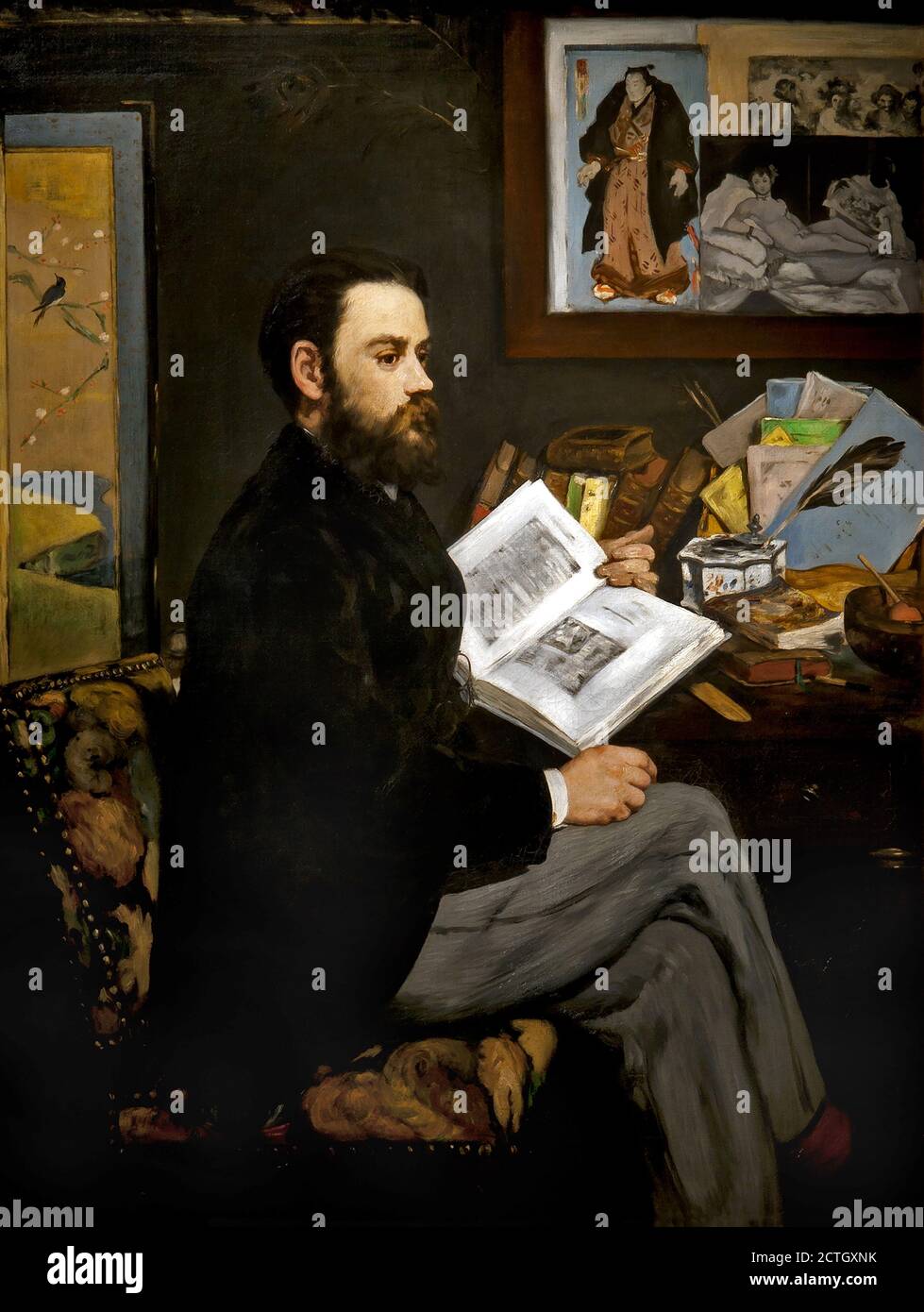Edouard Manet 1832-1883. Ritratto di Émile Zola. 1868. dipinto ad olio su tela cm 146 x 114. Foto Stock