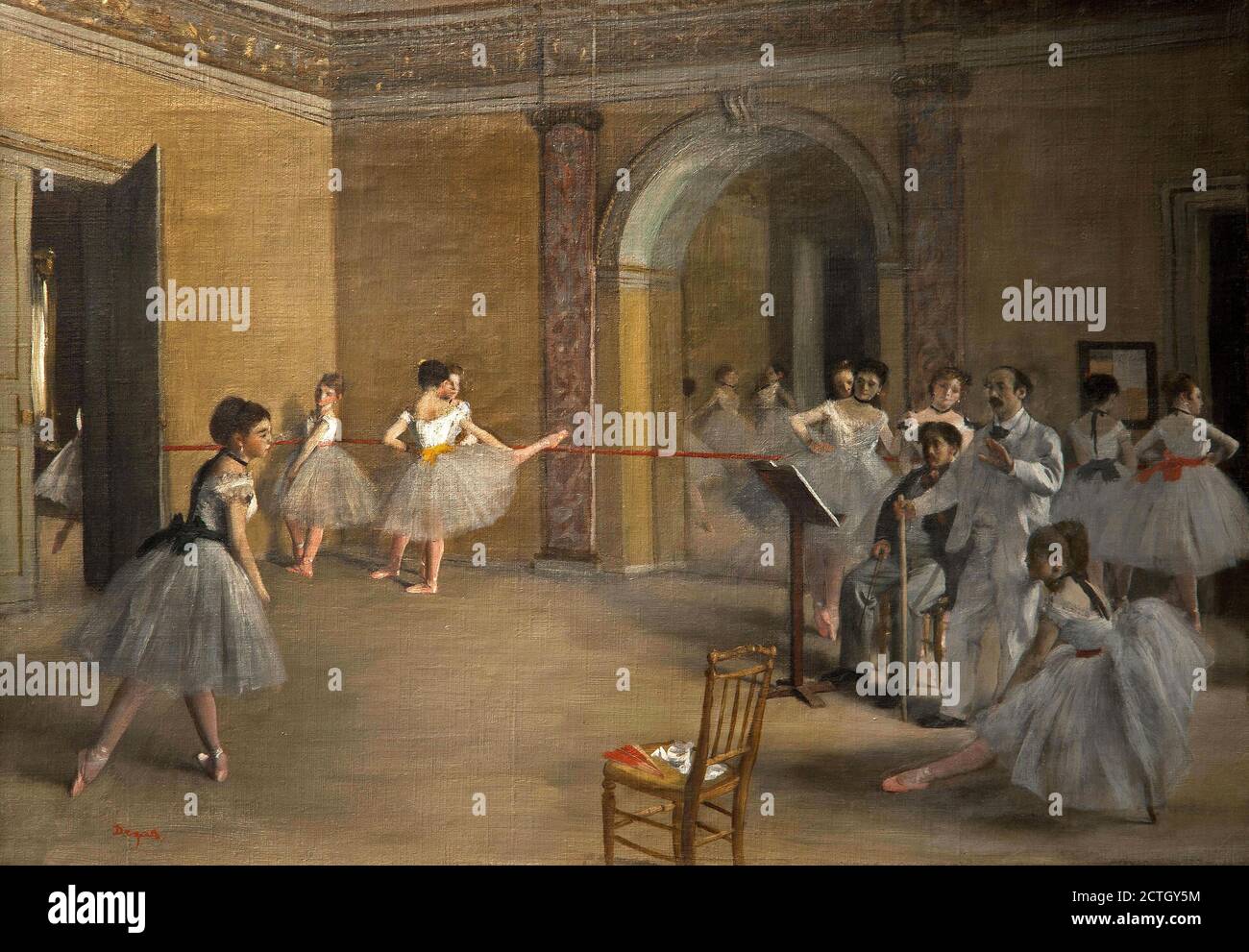 Edgar Degas 1834-1917. Il foyer da ballo del teatro dell'Opéra in rue la Peletier. 1872. dipinto ad olio su tela cm 32,7 x 46,3. Foto Stock
