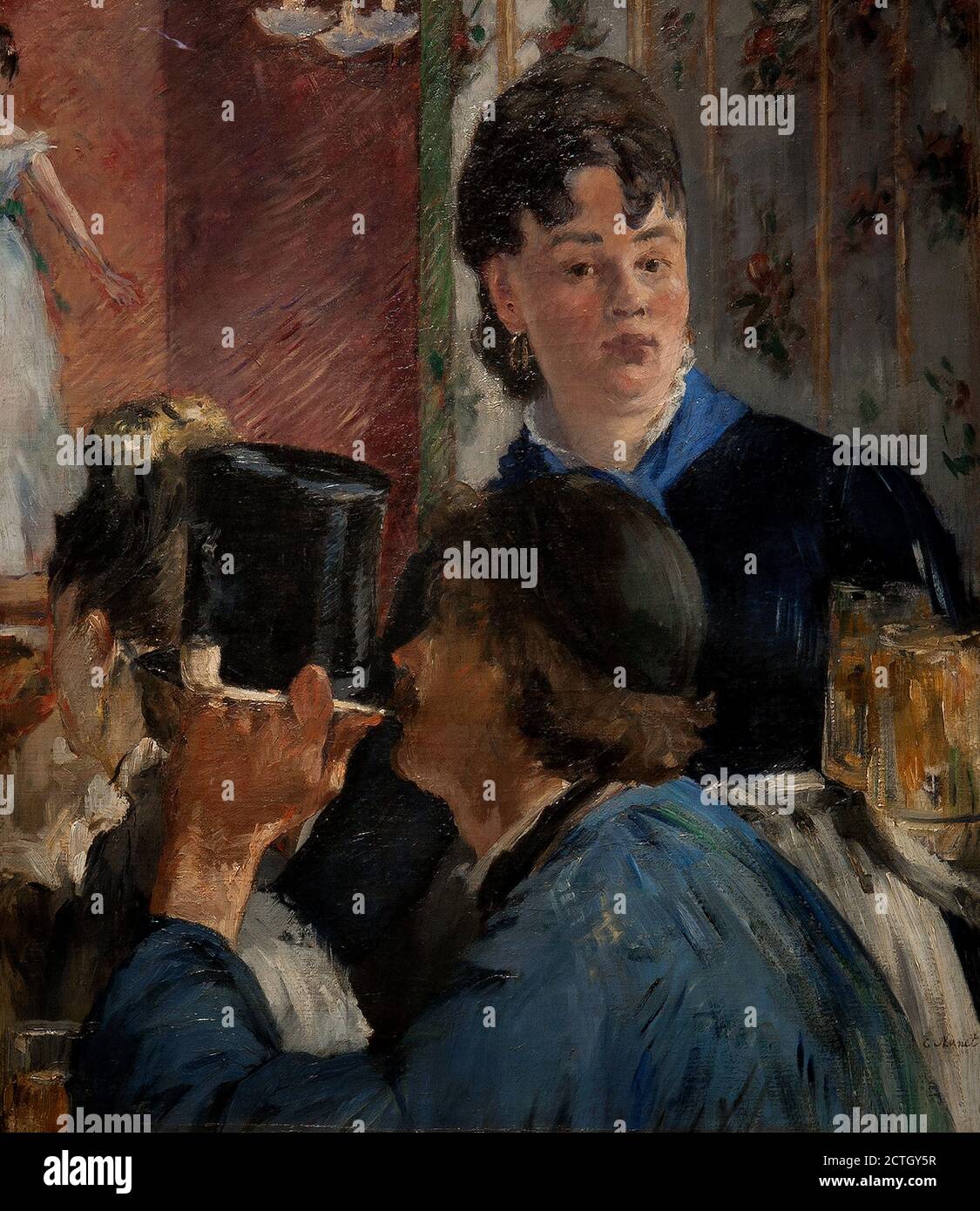 Edouard Manet 1832-1883. La cameriera della birreria. 1878-1879. dipinto ad olio su tela cm 77 x 64,5. Foto Stock