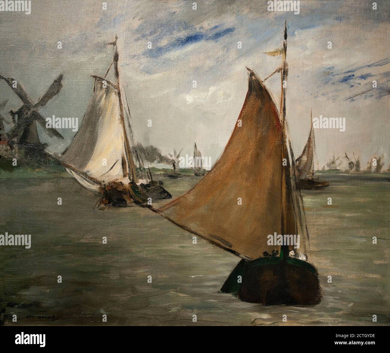 Edouard Manet 1832-1883. Marina in Olanda. 1872. dipinto ad olio su tela cm 50,2 x 60,3. Foto Stock