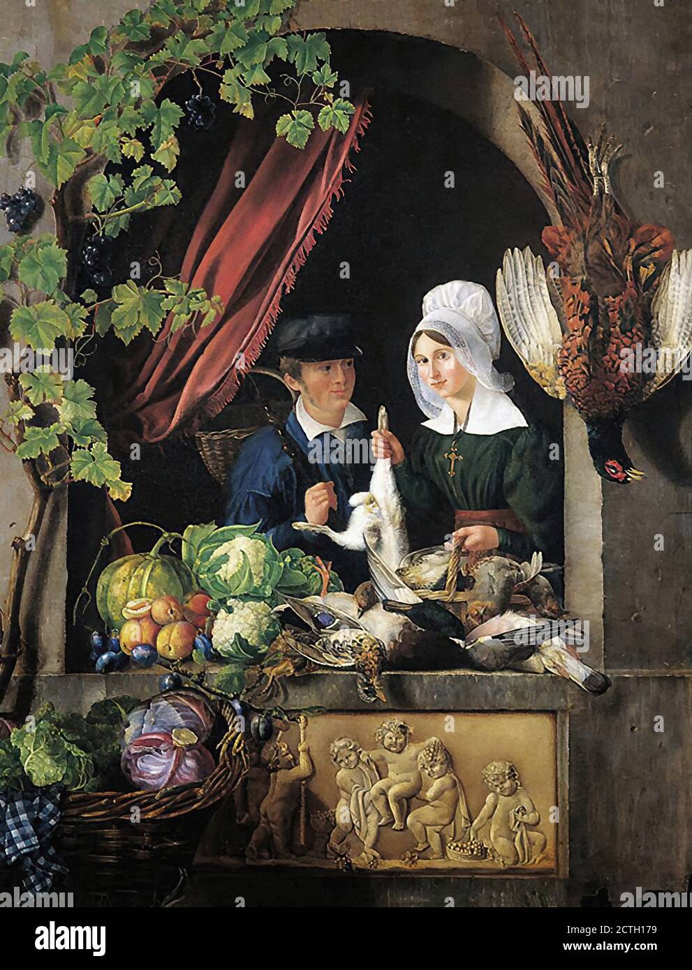 Haanen Elisabeth Alida - un'allegoria sulla ricchezza e la fertilità - Scuola Olandese - XIX secolo Foto Stock