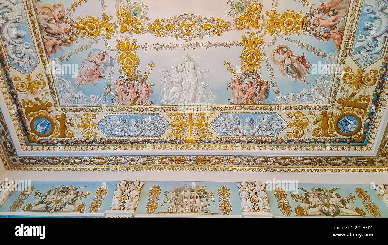 All'interno del Palazzo Mikhailovsky (il Museo di Stato Russo) a San Pietroburgo, Russia Foto Stock