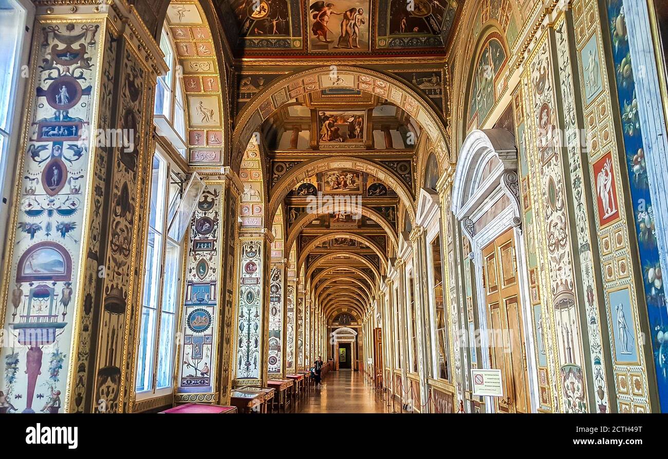 Interno dell'Hermitage di Stato, un museo di arte e cultura a San Pietroburgo, Russia. Foto Stock