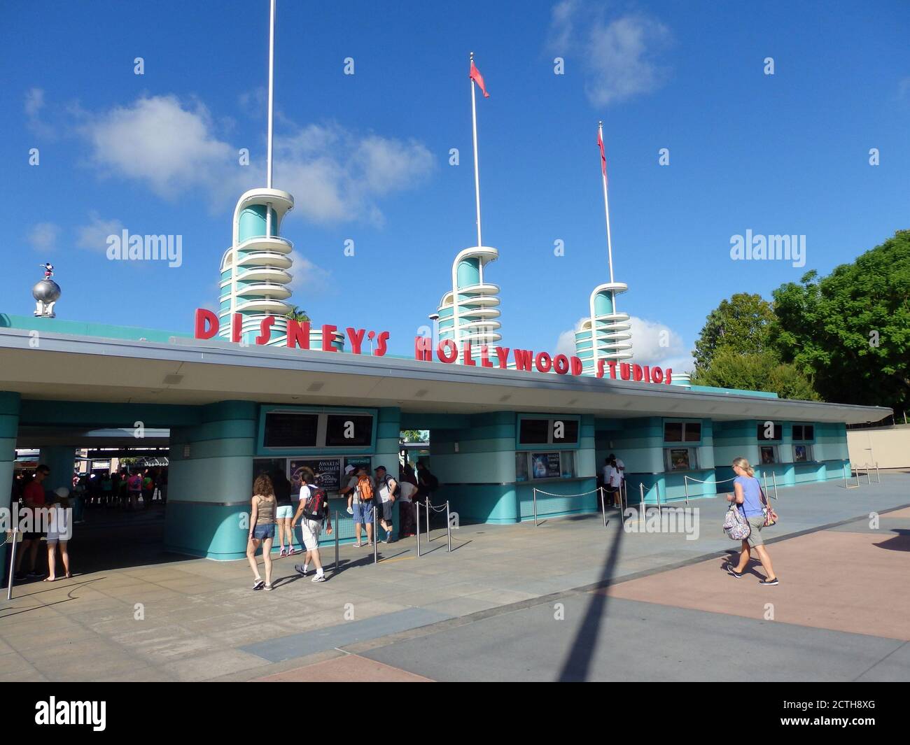 L'entrata agli Hollywood Studios Disney, Walt Disney World, Orlando, Florida, USA Foto Stock
