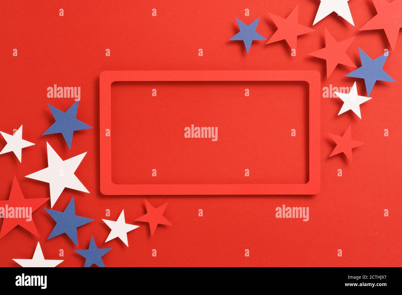 4 luglio cornice del biglietto d'auguri per il giorno dell'indipendenza americana Foto Stock