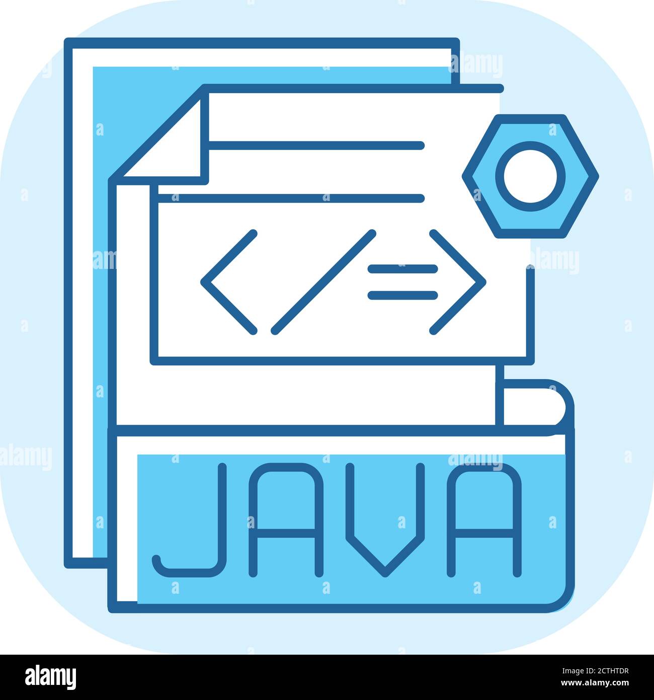 Icona RGB blu del file JAVA Illustrazione Vettoriale