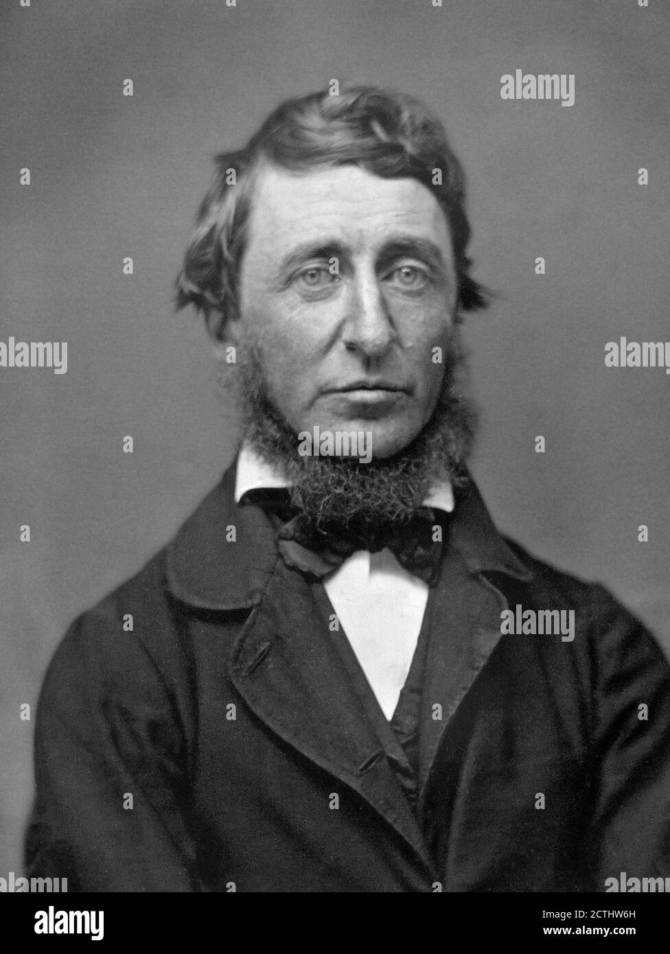 Henry Thoreau. Ritratto del saggio, poeta e filosofo americano Henry David Thoreau (1817-1862) di Benjamin Dexter Maxham, 1856 Foto Stock