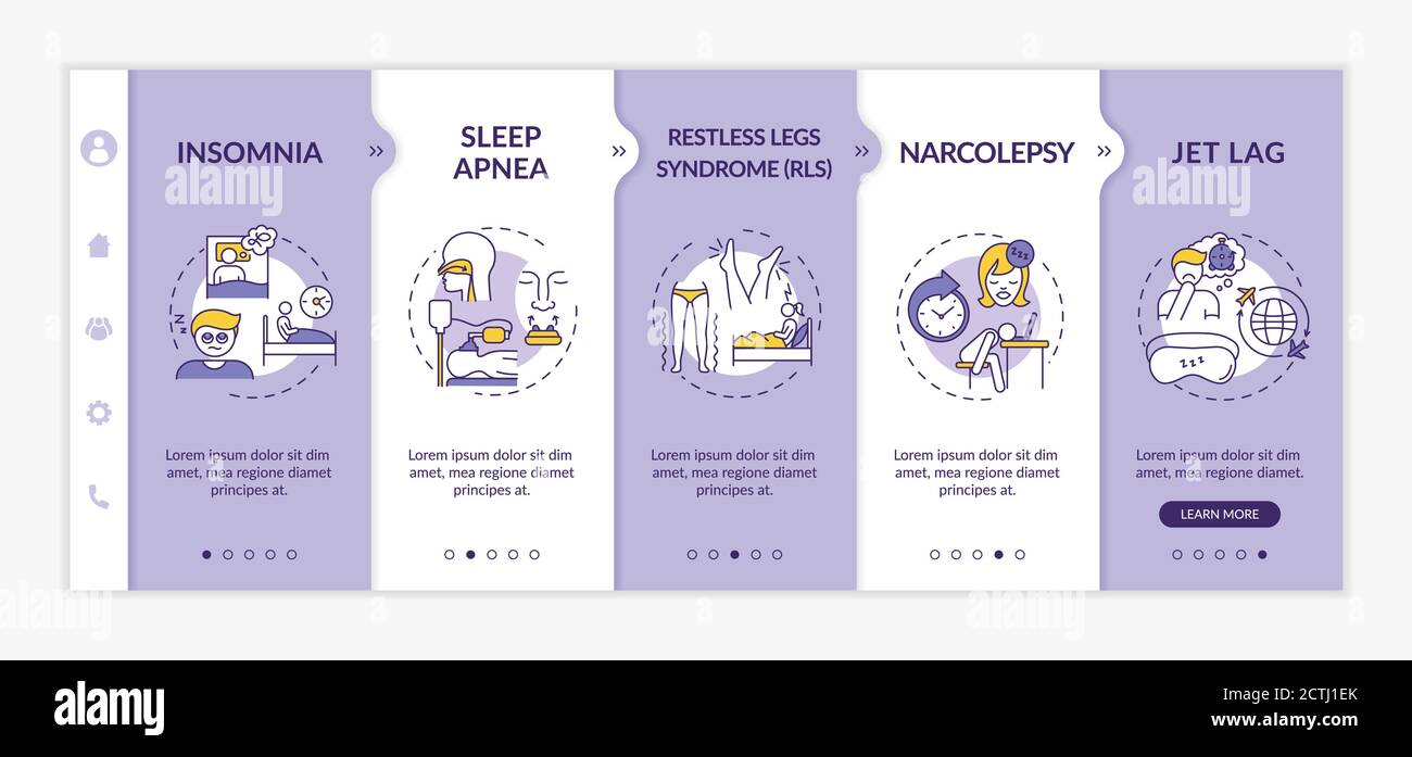 L'insonnia digita il modello del vettore di onboarding Illustrazione Vettoriale