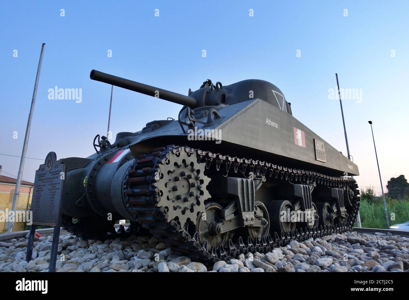 Canotta canadese "Shermann", utilizzata durante la battaglia di Ortona nel 1943 Ortona, Abruzzo/Italia Foto Stock