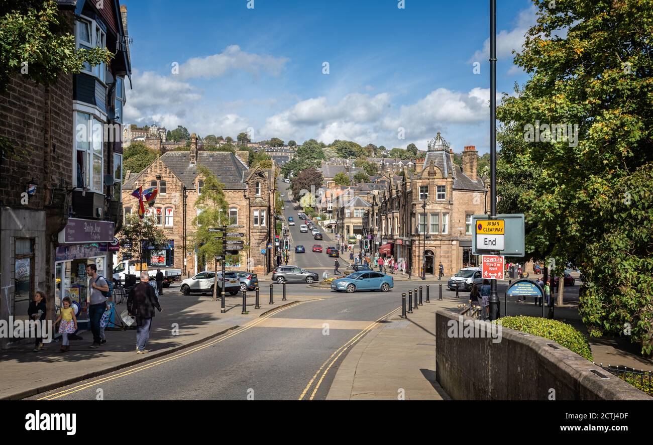 Matlock centro città nel Peak District - Matlock, Derbyshire, Regno Unito il 12 settembre 2020 Foto Stock