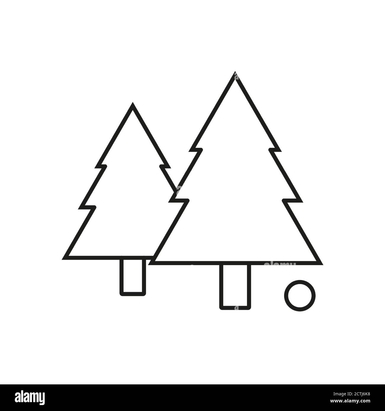 Golf flag in buco schizzo doodle vettore foresta icona Illustrazione Vettoriale