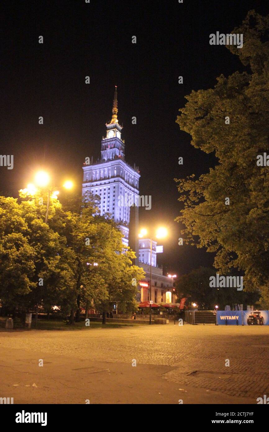 Palazzo della cultura e della scienza a Varsavia, Polonia Foto Stock