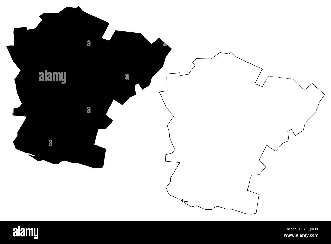Enugu City (Repubblica federale di Nigeria, Enugu state) mappa vettoriale illustrazione, scrimble sketch Città di Enugwu mappa Illustrazione Vettoriale