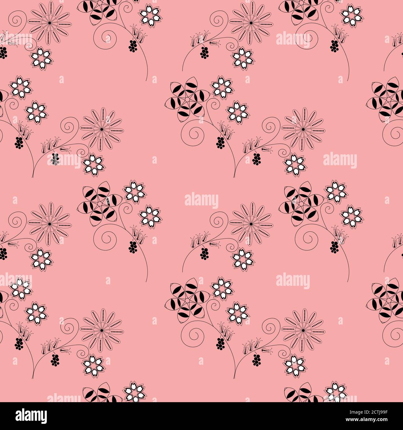 Motivo floreale senza cuciture Ditsy Illustrazione Vettoriale