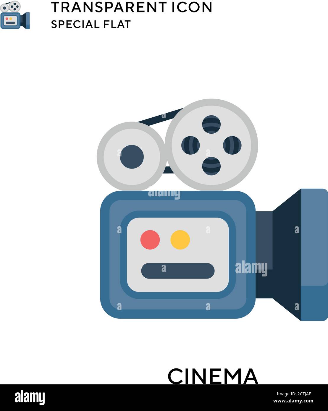 Icona cinefilm vettoriale. Illustrazione piatta. Vettore EPS 10. Illustrazione Vettoriale