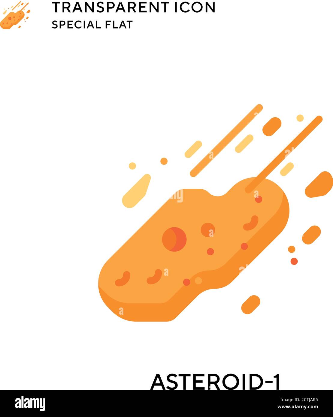 Icona vettore asteroide-1. Illustrazione piatta. Vettore EPS 10. Illustrazione Vettoriale