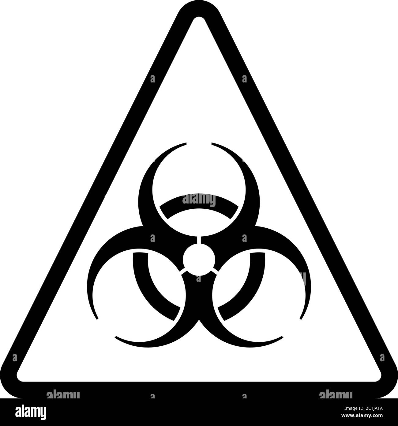Simbolo o segno di pericolo biologico per le sostanze chimiche dangrous nel vettore Illustrazione Vettoriale