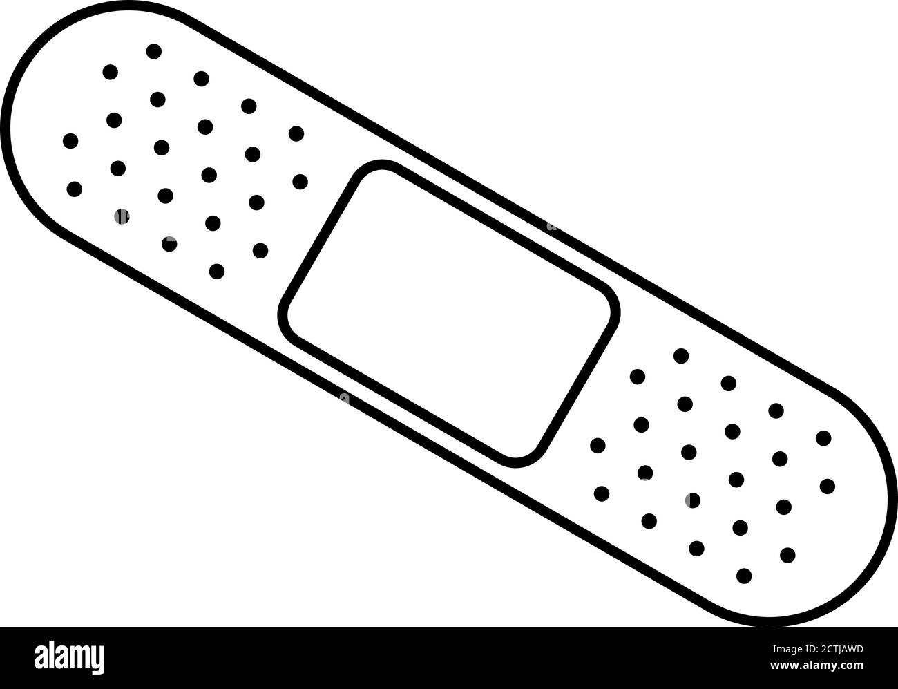Cerotto adesivo Bandaid o vettore di icone di bendaggio Illustrazione Vettoriale