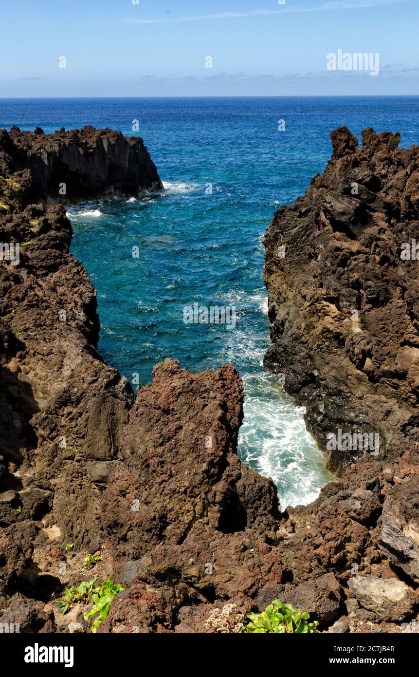 PONTA DA FERRARIA-SAO MIGUEL Foto Stock