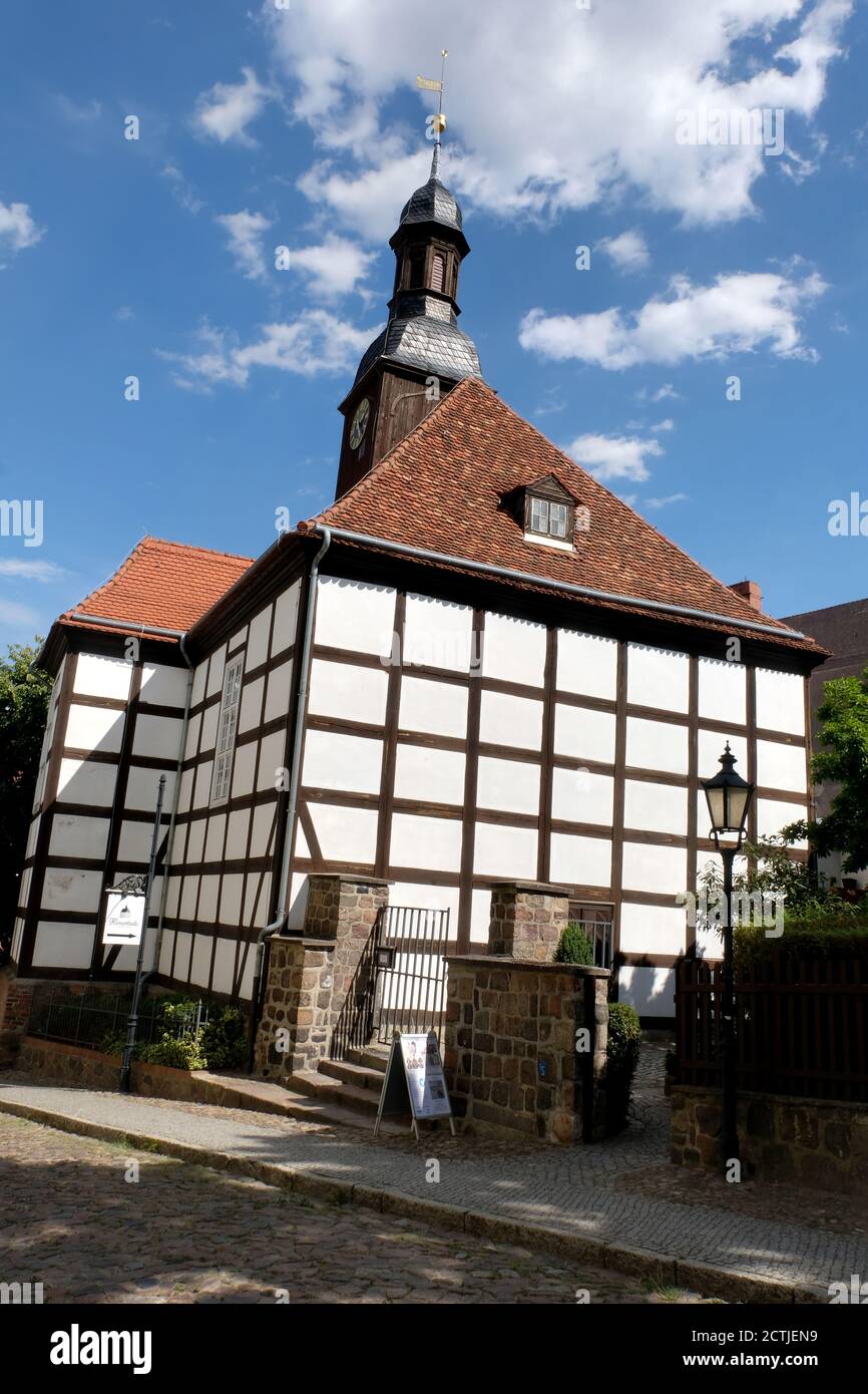 Sala concerti nella ex chiesa di San Giorgio, Bad Freienwalde, Märkisch-Oderland, Brandeburgo, Germania Foto Stock