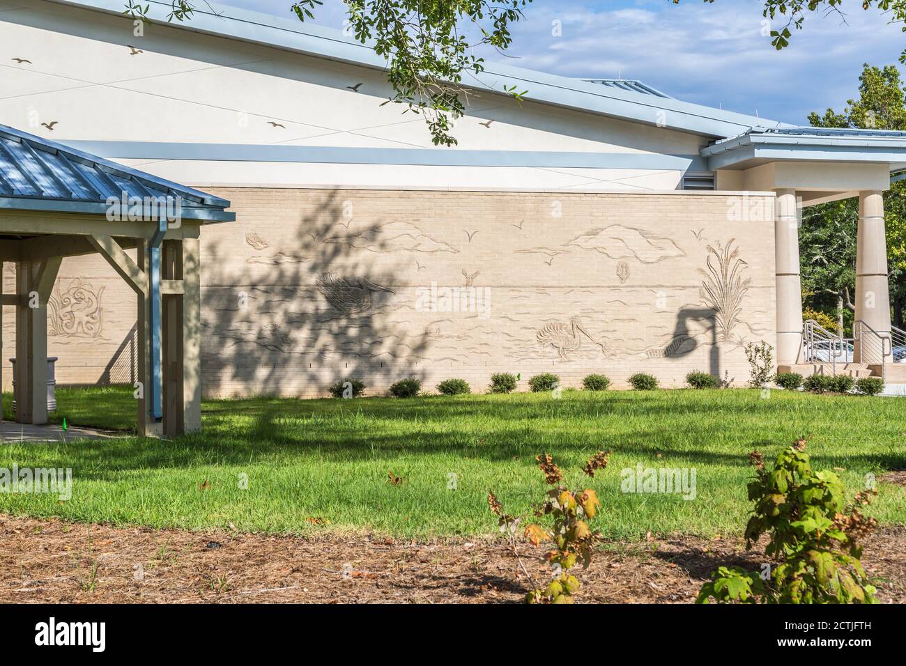 Acquaforte marina a tema presso l'Alabama Welcome Center lungo la i-10 Al confine con il Mississippi Foto Stock