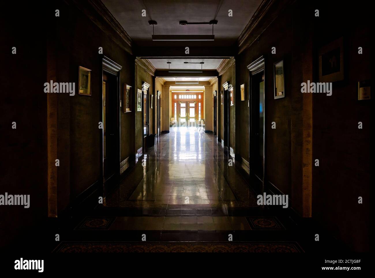 L'interno della Thomas Byrne Memorial Hall è raffigurato allo Spring Hill College, 22 agosto 2020, a Mobile, Alabama. L'edificio è stato costruito nel 1931. Foto Stock