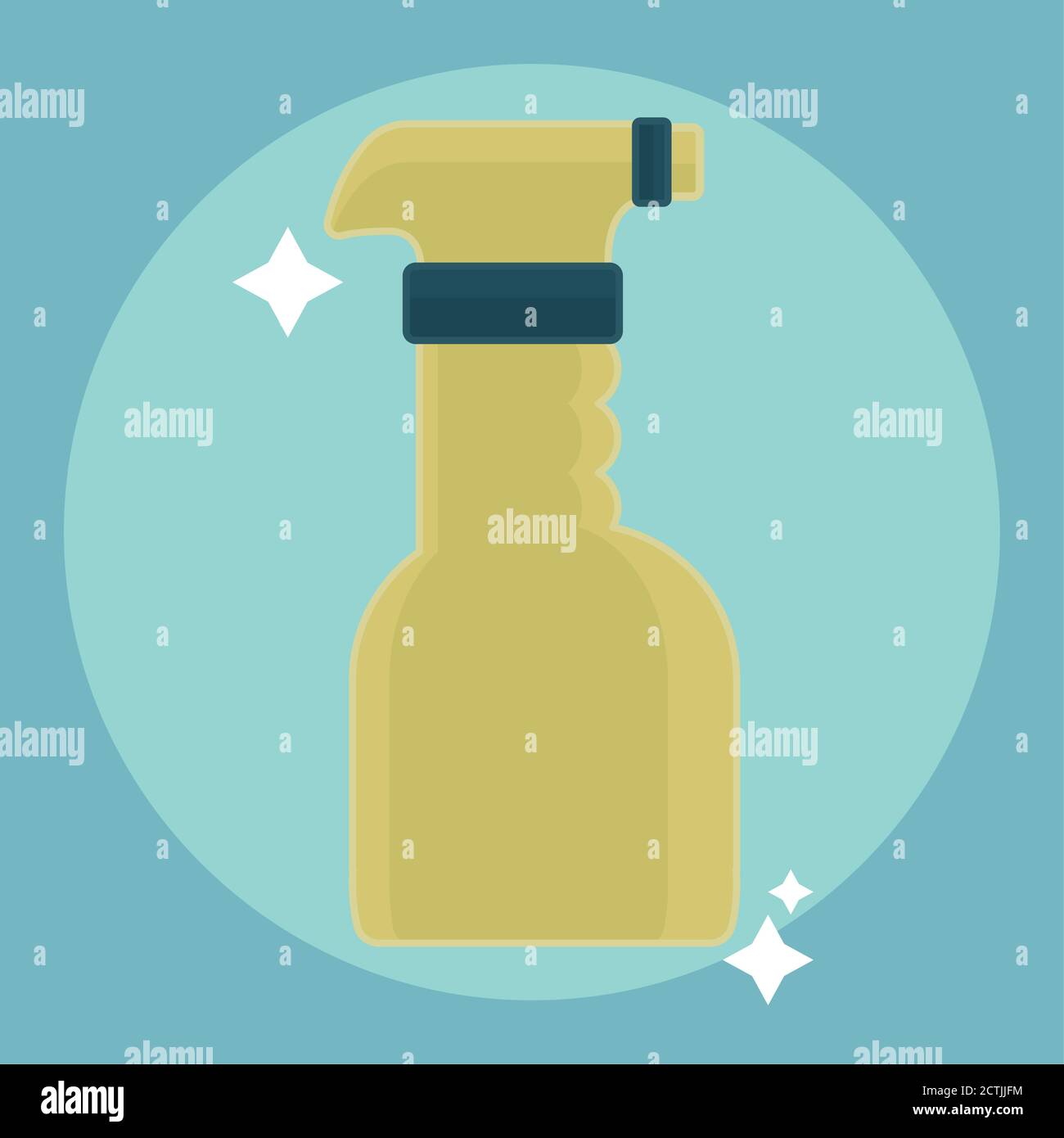 Icona flacone spray isolato. Icona prodotti per la pulizia - Vector Illustrazione Vettoriale