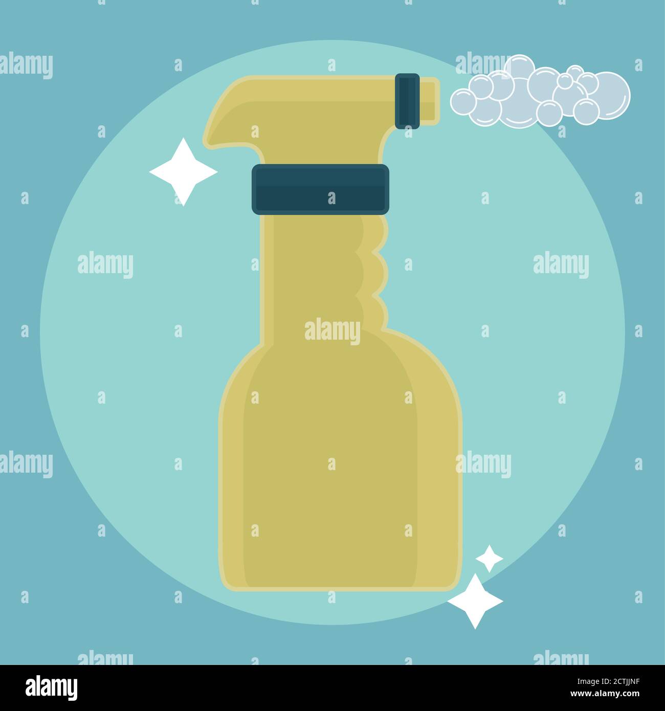 Icona flacone spray isolato. Icona prodotti per la pulizia - Vector Illustrazione Vettoriale