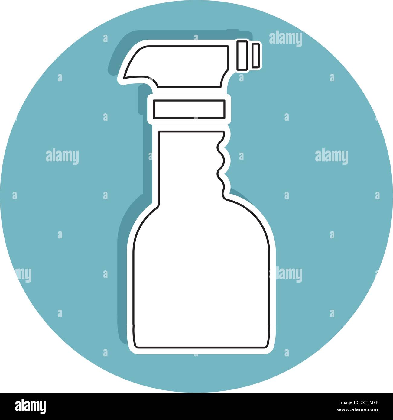 Icona flacone spray isolato. Icona prodotti per la pulizia - Vector Illustrazione Vettoriale