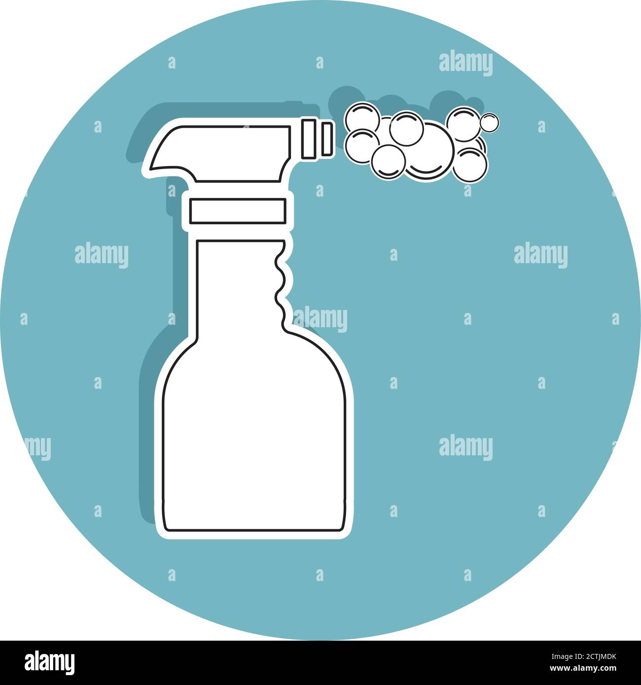 Icona flacone spray isolato. Icona prodotti per la pulizia - Vector Illustrazione Vettoriale