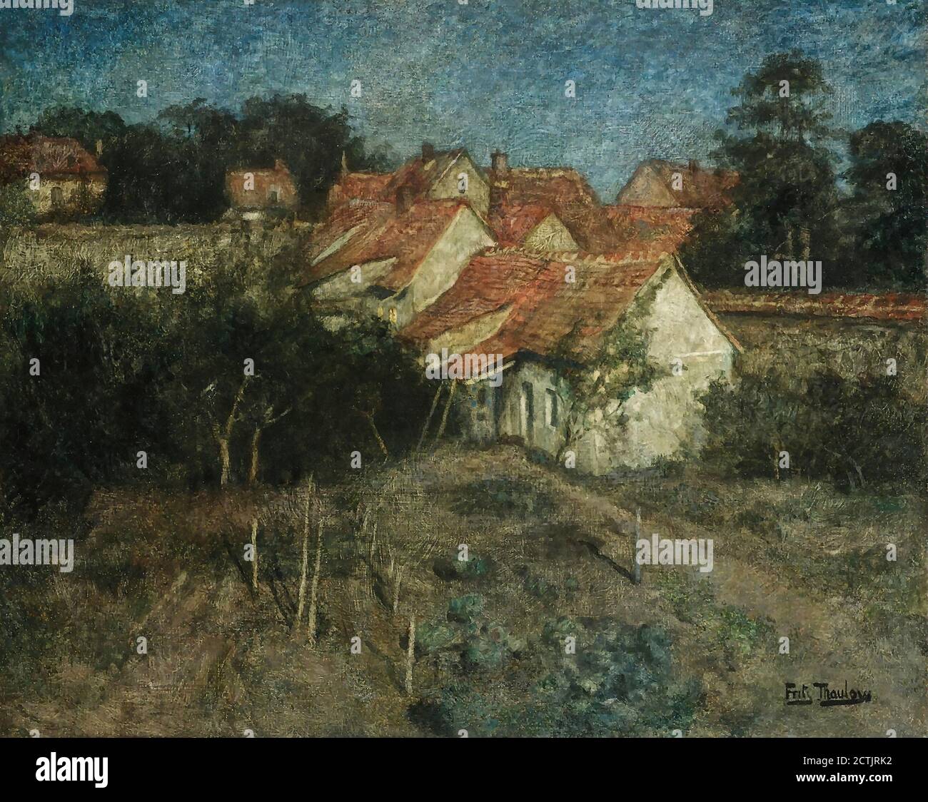 Thaulow Frits - Villaggio Francese - Scuola Norvegese - 19 Secolo Foto Stock