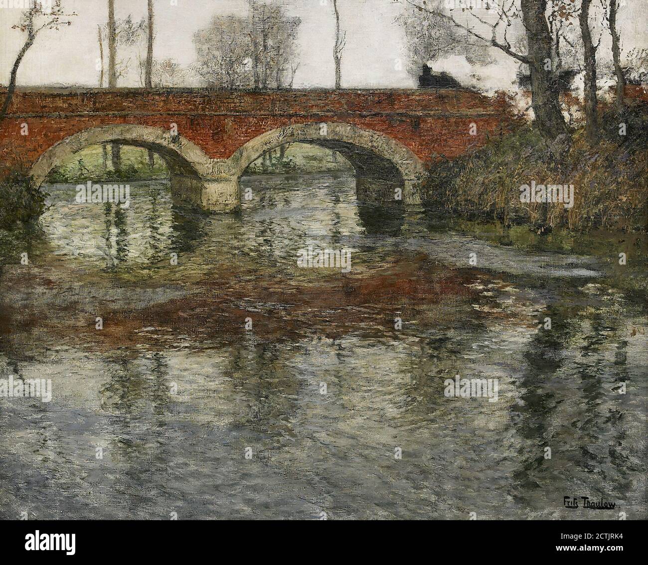 Thaulow Frits - Paesaggio Francese - Scuola Norvegese - 19 Secolo Foto Stock