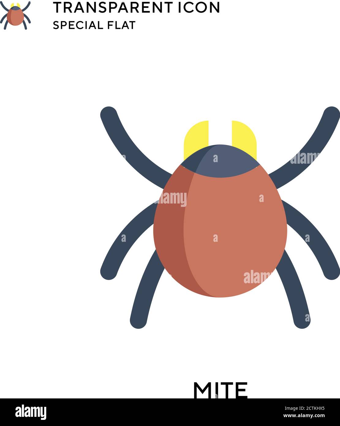 Icona vettore mite. Illustrazione piatta. Vettore EPS 10. Illustrazione Vettoriale