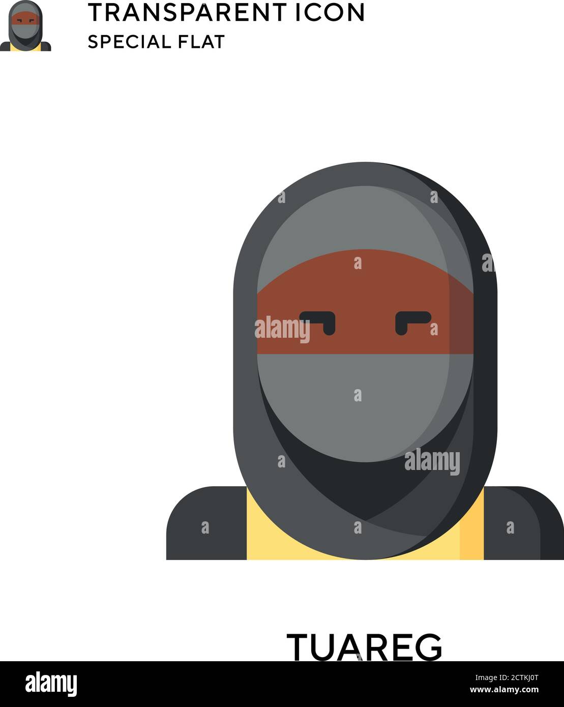 Icona vettore Tuareg. Illustrazione piatta. Vettore EPS 10. Illustrazione Vettoriale