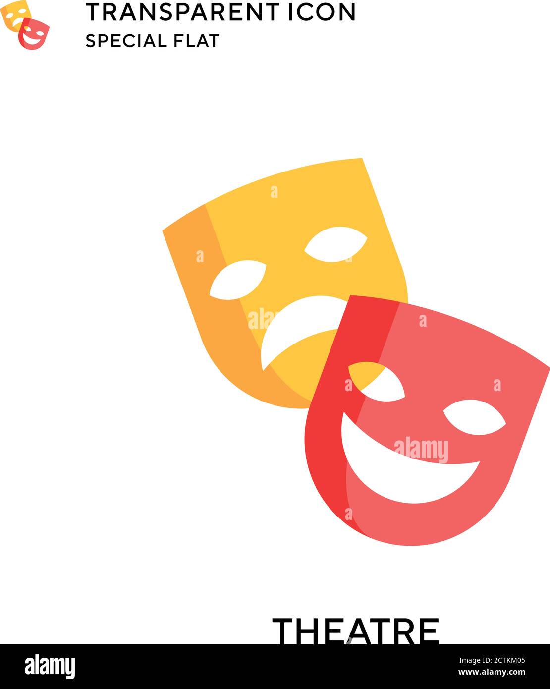 Icona Theatre Vector. Illustrazione piatta. Vettore EPS 10. Illustrazione Vettoriale