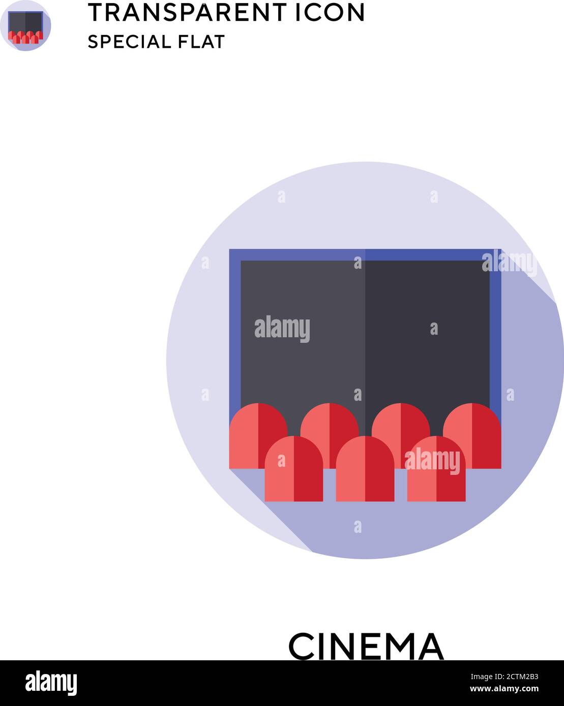 Icona cinefilm vettoriale. Illustrazione piatta. Vettore EPS 10. Illustrazione Vettoriale