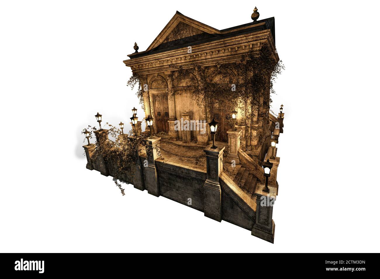 Academy Building Fantasy Architecture, illustrazione 3D, rendering 3D Foto Stock