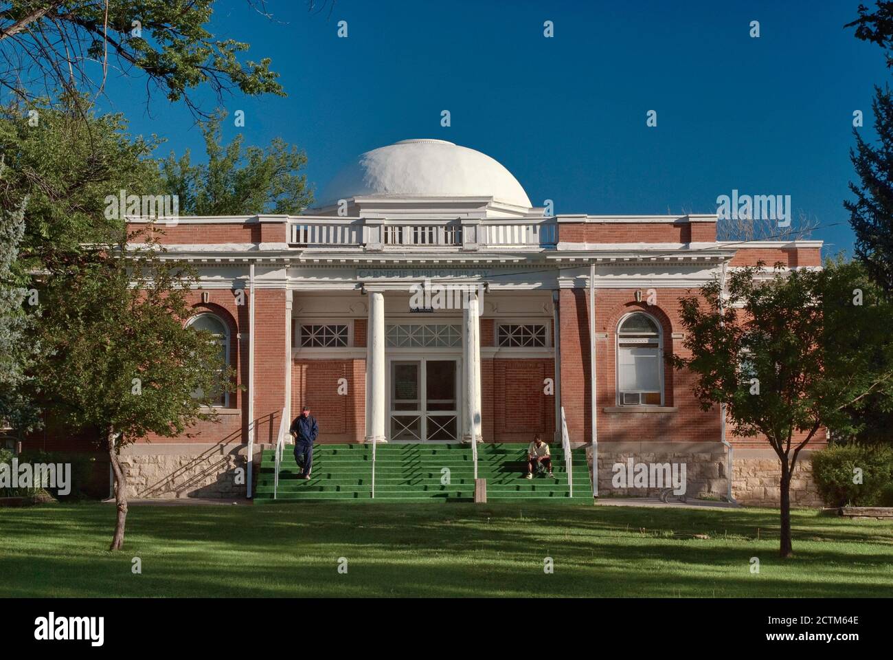 Carnegie Public Library, design ispirato a Monticello, a Las Vegas, New Mexico, USA Foto Stock